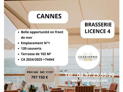 Vente Bar - Brasserie - Tabac à Cannes