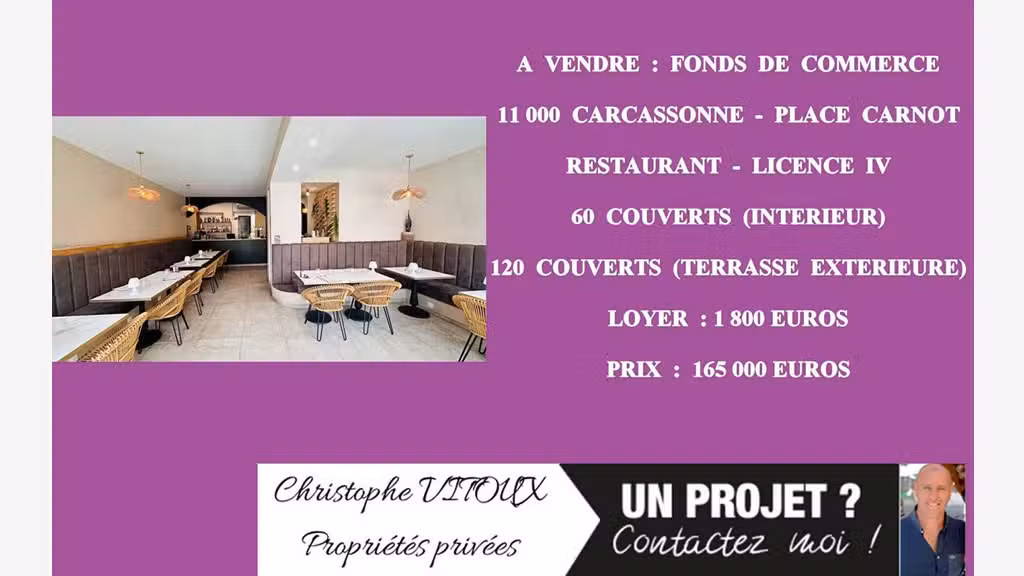 AV restaurant 180 cvts Place Carnot Carcassonne
