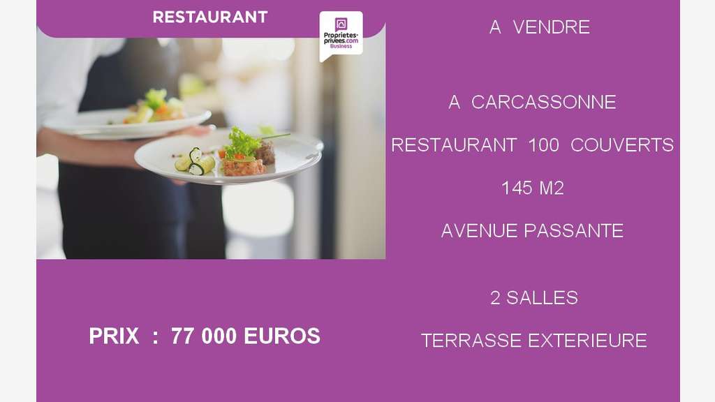 Vente restaurant sur avenue passante Carcassonne