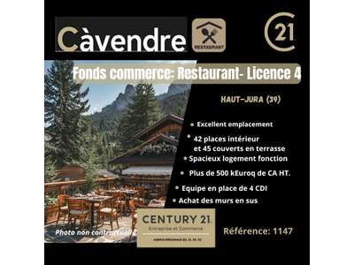 Vente Restaurant à Champagnole