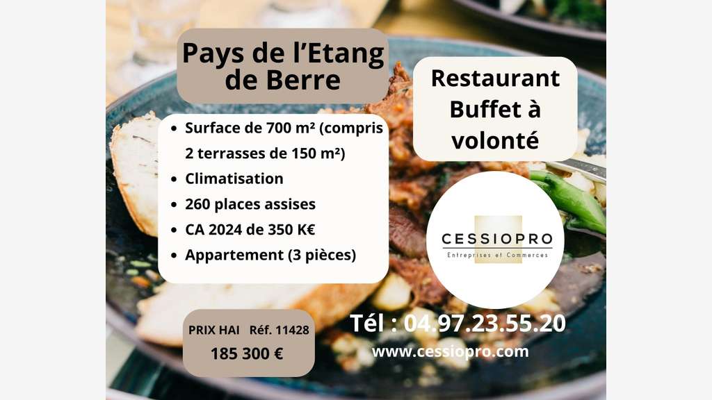 Vente restaurant buffet à volonté à Châteauneuf