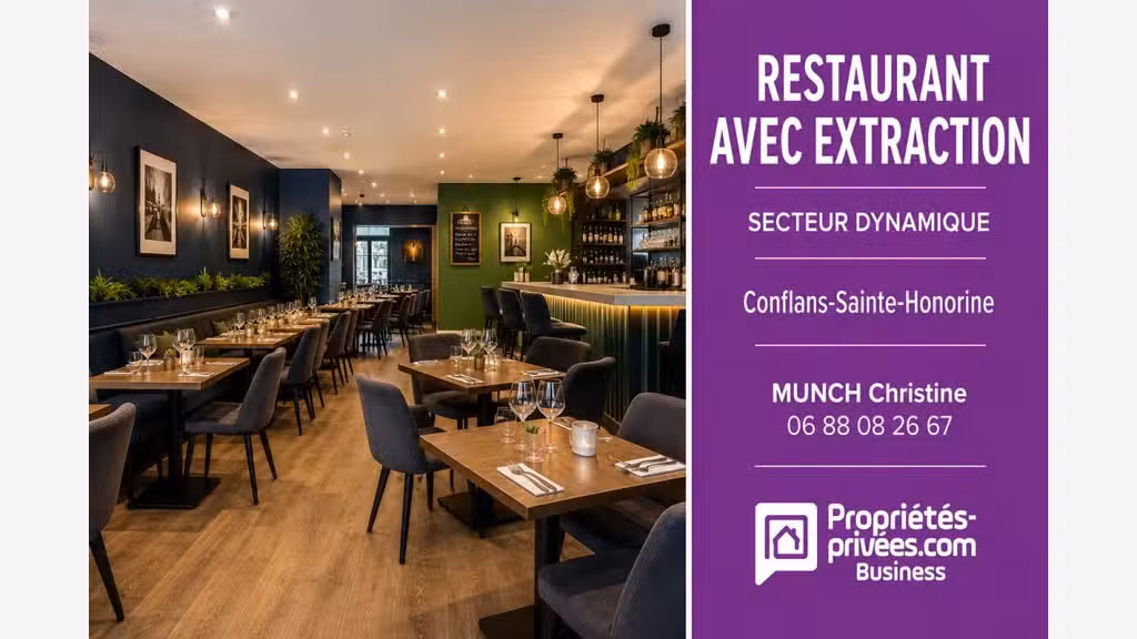 Vente restaurant de 130m² à Conflans Ste Honorine