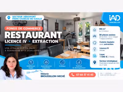 Vente restaurant Licence IV à Épiais-Lès-Louvres