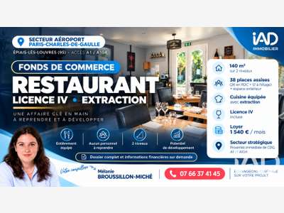 Vente restaurant Licence IV à Épiais-Lès-Louvres
