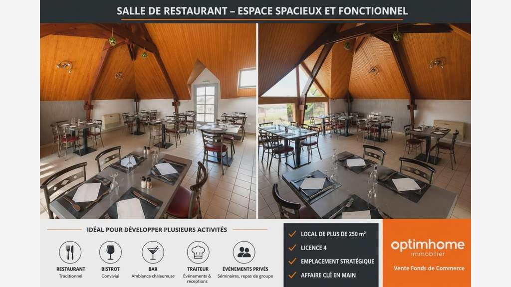 Vente bar restaurant traiteur à 10 min de Redon