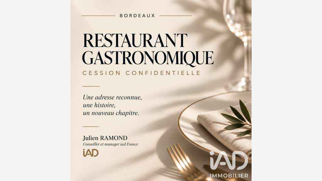 Vente restaurant gastronomique à Bordeaux