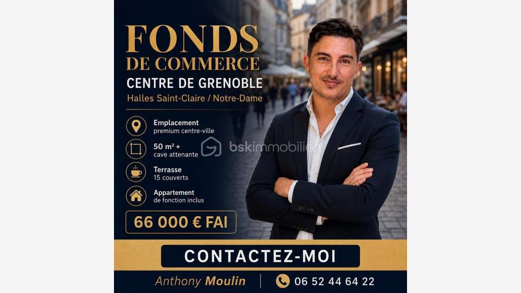 AV FDC restaurant 50m² en centre-ville de Grenoble