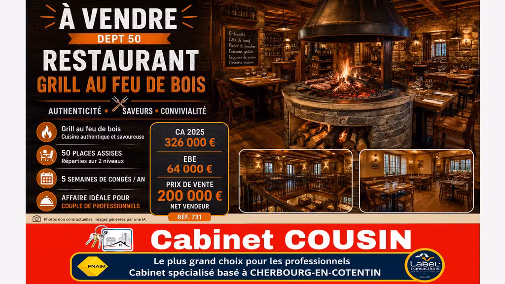 Vente restaurant grill à Cherbourg en Cotentin