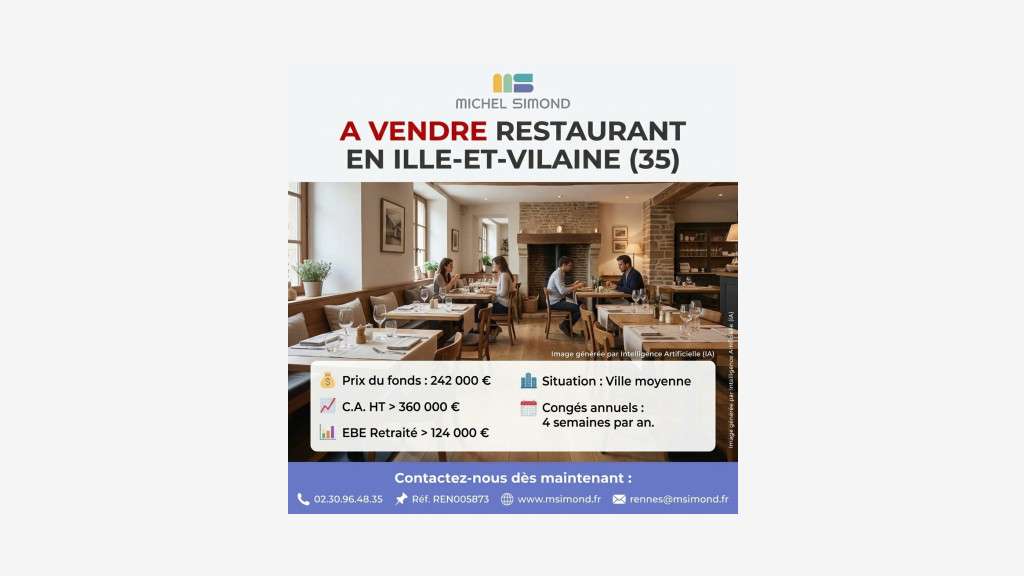 Vente restaurant situé en hyper centre-ville 35