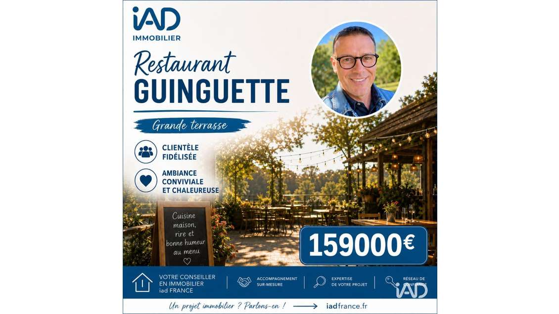 Vente restaurant guinguette proche d'Orange 