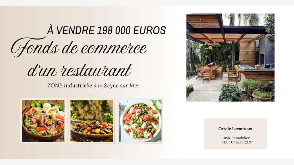 Vente restaurant clé en main en ZA la Seyne/Mer