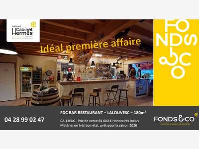 Vente FDC bar restaurant avec terrasse à Lalouvesc