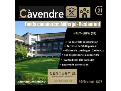 Vente Hôtel - Hôtel restaurant à Lamoura