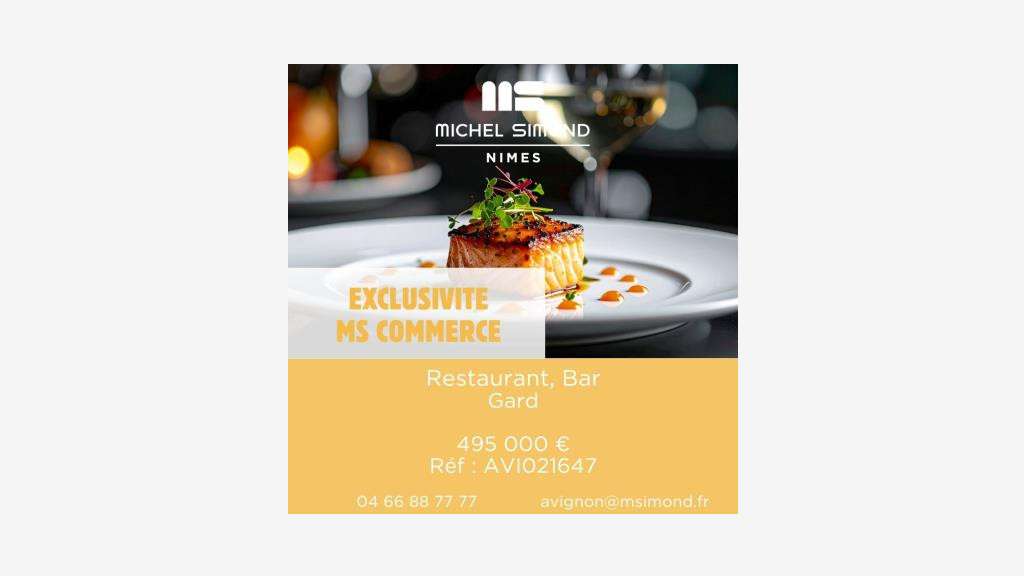 Cession restaurant bar dans village du Gard