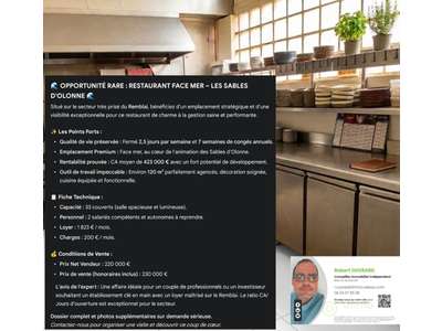 Vente Restaurant aux Sables-d'Olonne