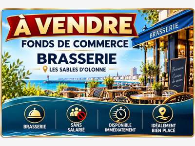Vente brasserie en bord de mer empl premium Vendée