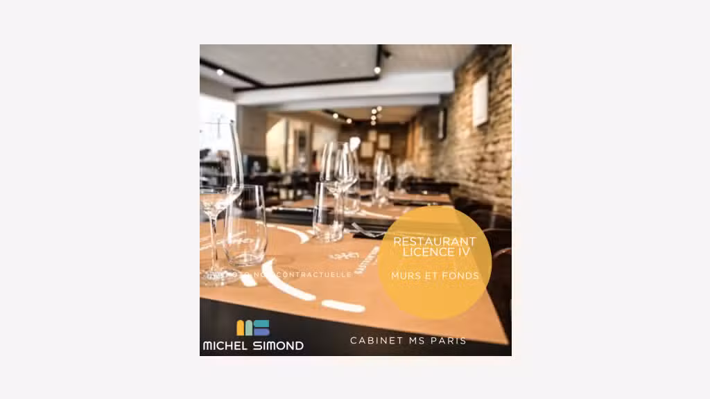 Vente restaurant licence IV terrasse dept Essonne