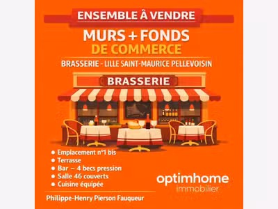 Vente brasserie murs fonds à Lille empl N°1 bis