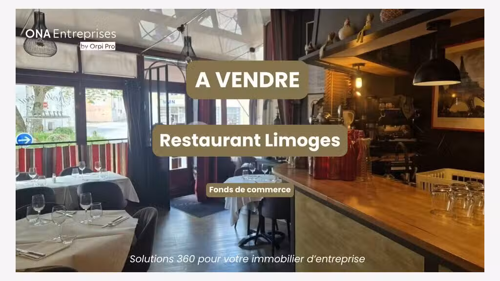 Vente restaurant incontournable à Limoges