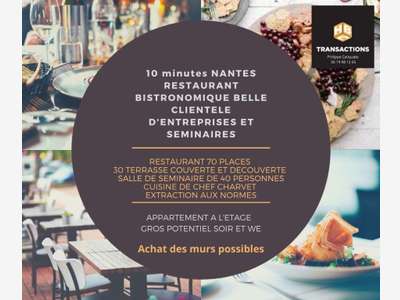 Vente murs et fonds restaurant à 10 mn de Nantes