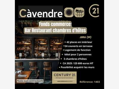 Vente bar restaurant chambres d'hôtes dans le Jura
