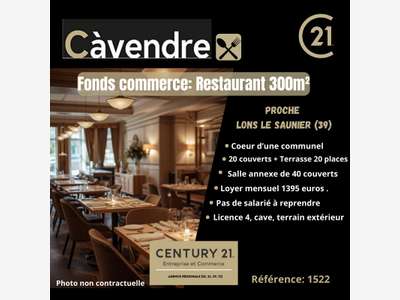 Vente restaurant centre ville prox Lons le Saunier