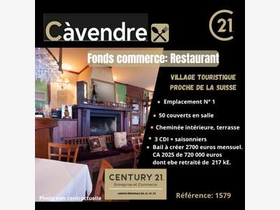 Vente restaurant de village station touristique 39