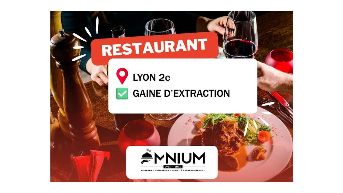 Vente FDC restauration en angle à Lyon Presqu'ile