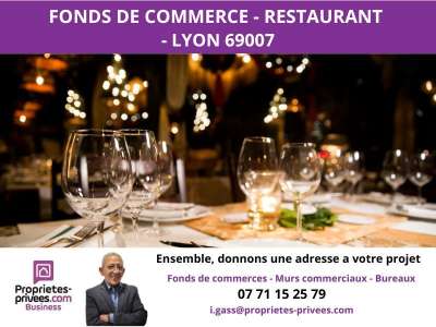 Vente restaurant 100m² Lyon 69007 empl stratégique