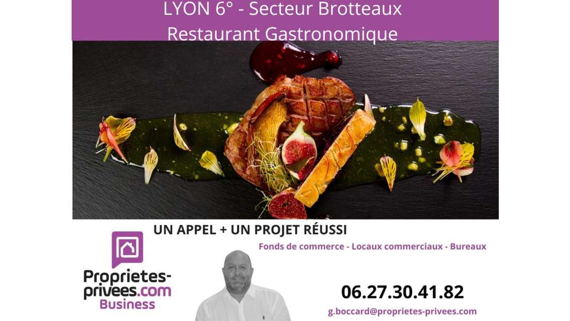 Vente restaurant gastronomique 40 cvts 69006 Lyon