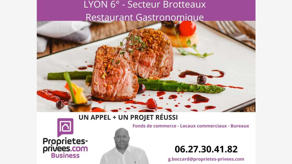 Vente restaurant gastronomique 40 cvts 69006 Lyon