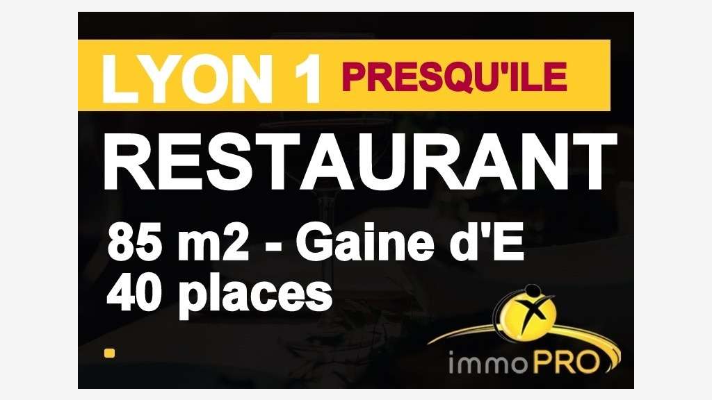 Restaurant de charme clé en main Presqu'Ile 69001