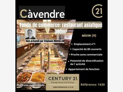 Fonds de commerce Restaurant Macon 380 m2
