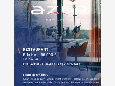 VENTE Restaurant Secteur Vieux-Port Marseille