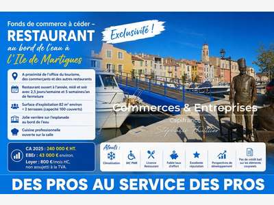 Restaurant avec terrasses à vendre à Martigues