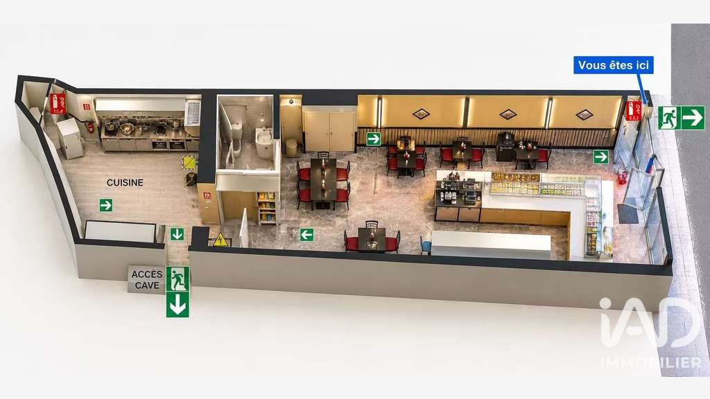Vente restaurant rénové rue commerçante à Meaux