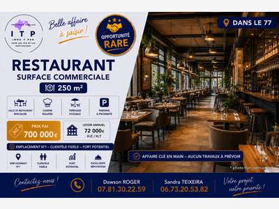 AV magnifique restaurant dans zone demandée 77