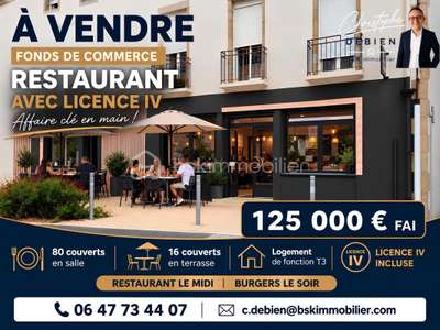 Vente restaurant burgers 96 cvts secteur Montaigu