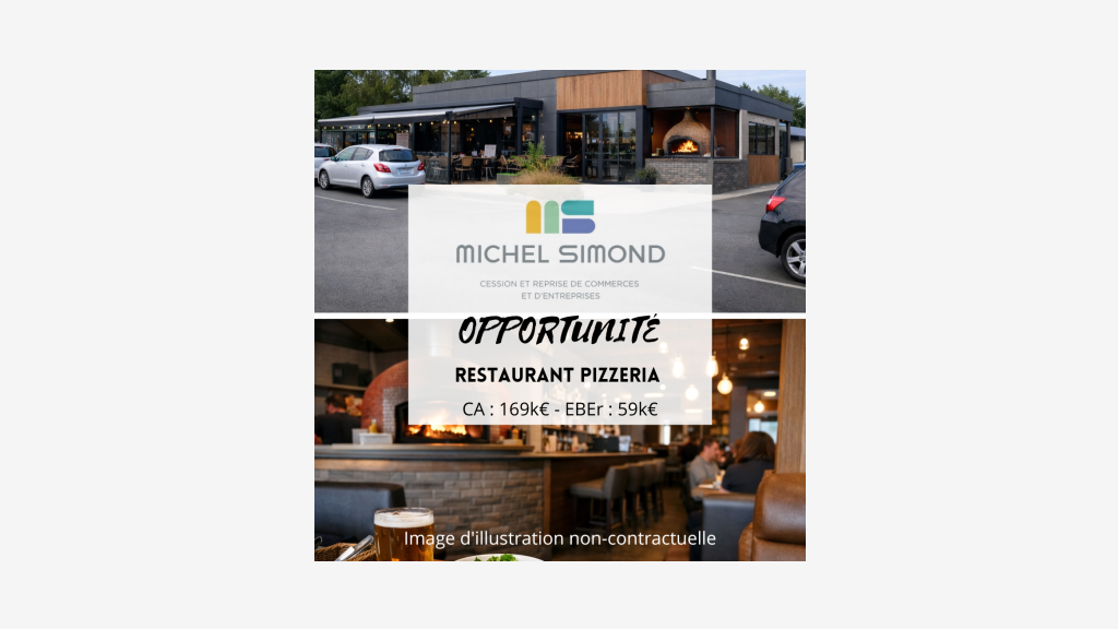 Vente restaurant pizzeria logement et terrasse 56