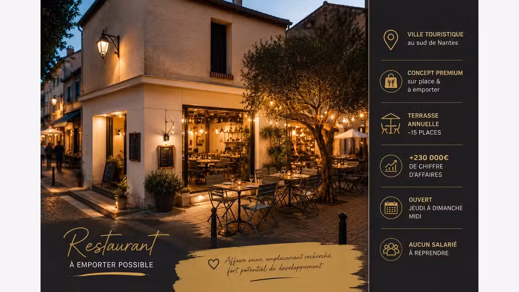 Restaurant de charme ville touristique Sud Nantes