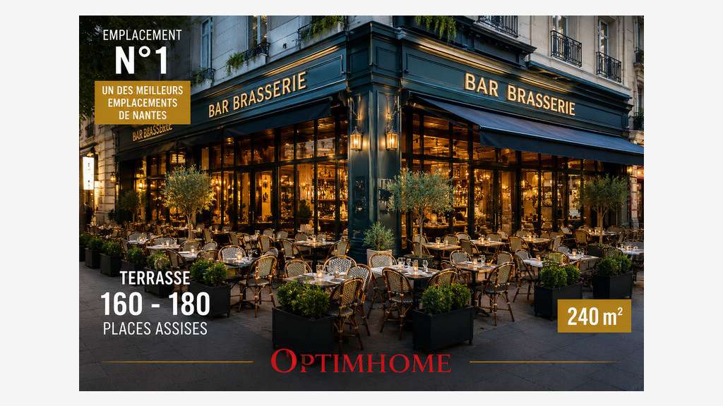 Vente restaurant bar d'exception empl N°1 à Nantes