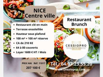 A vendre restaurant de brunch clé en main à Nice