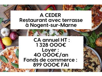 Vente Crêperie - Pizzeria à Nogent-sur-Marne