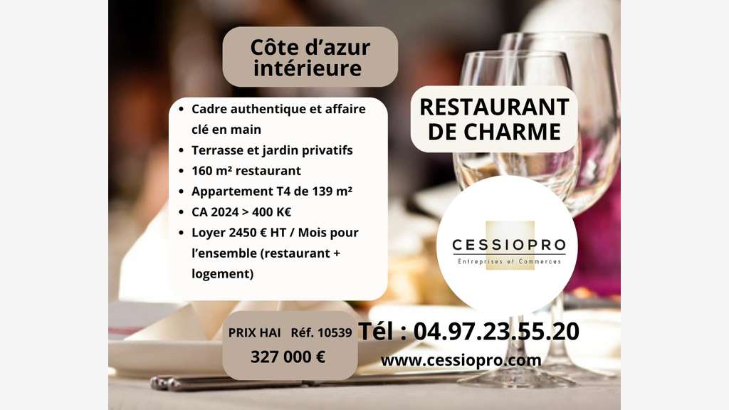 AV restaurant de charme terrasse logement à Opio