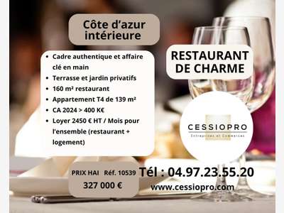 AV restaurant de charme terrasse logement à Opio