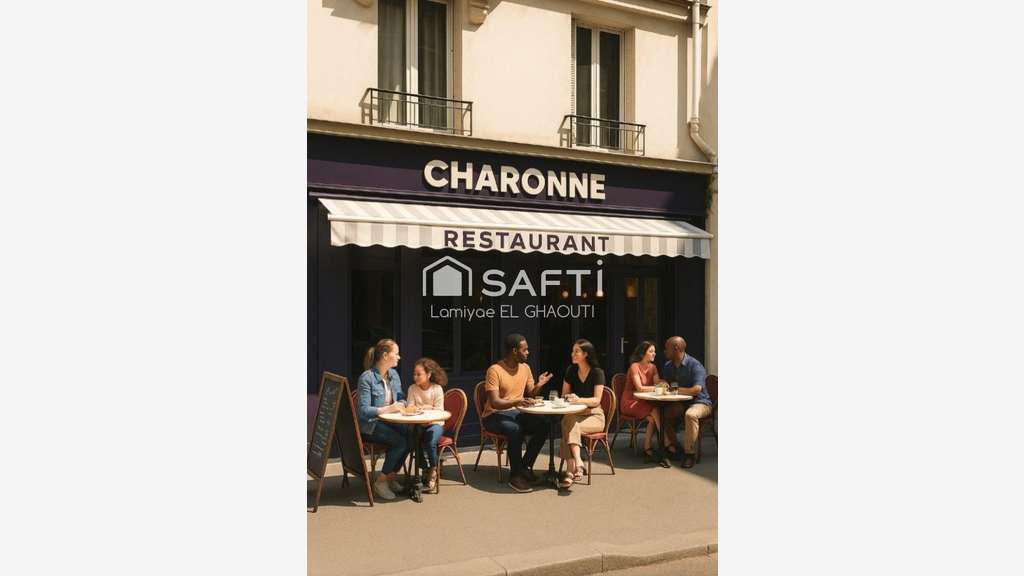 Vente restaurant terrasse studio à Paris Charonne