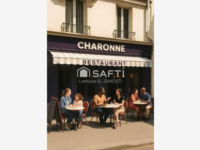 Vente restaurant terrasse studio à Paris Charonne