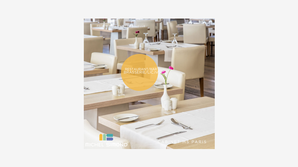 Vente restaurant lic IV à Paris Beaux Quartiers