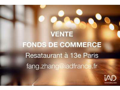 Vente Restaurant à Paris 13e