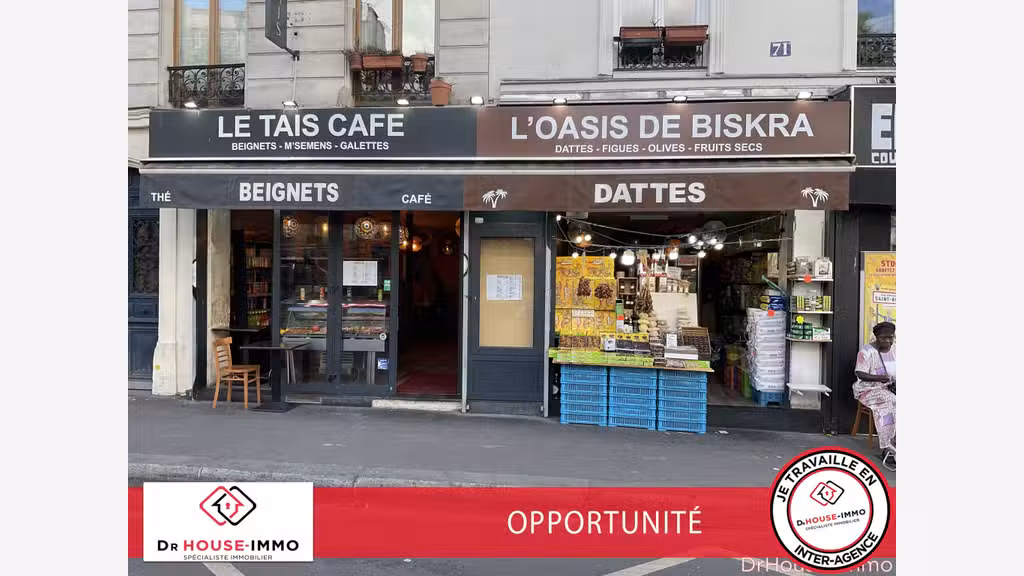 Ensemble commercial de restauration et commerce